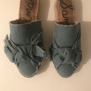 SAM EDELMAN Lynda Denim Espadrille Mule